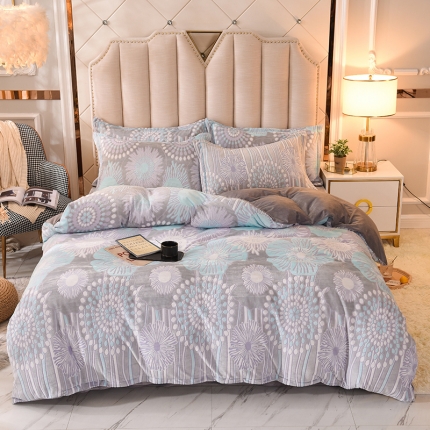 91家纺网 家纺一手货源 找家纺 （总）磨毛世家2024水晶绒6d雕花绒保暖四件套规格全支持比价