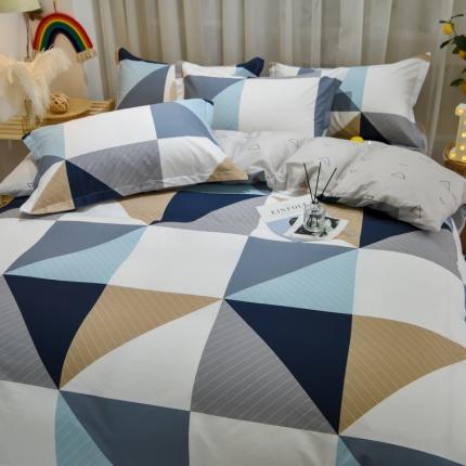 卡普家居2025新款全棉13070单品被套 七巧板（浅灰蓝）