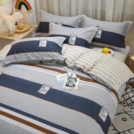 91家纺网 家纺一手货源 找家纺 卡普家居 2025新款全棉13070单品被套 摩根（中灰）