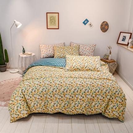 91家纺网 家纺一手货源 找家纺 佰亿莱 2024新款全棉13372印花四件套 薇薇安