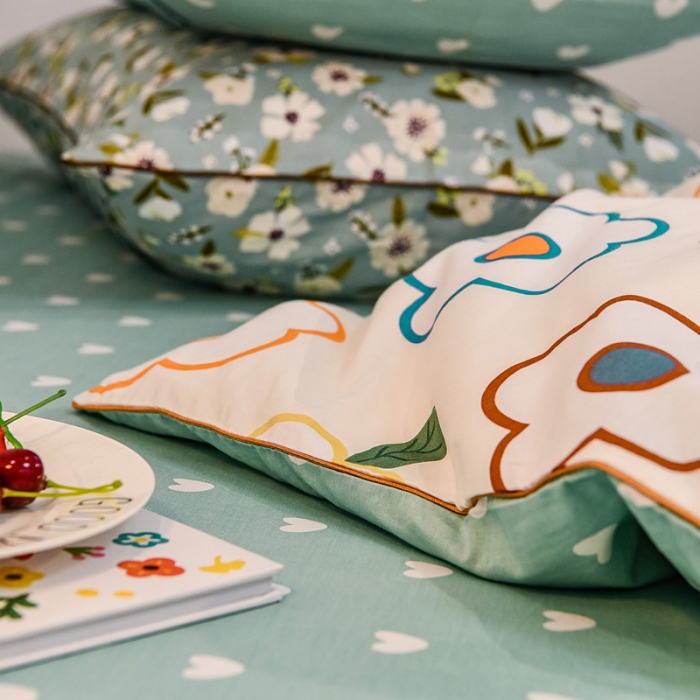 91家纺网 家纺一手货源 找家纺 佰亿莱 2024新款全棉13372印花四件套 爱意浓