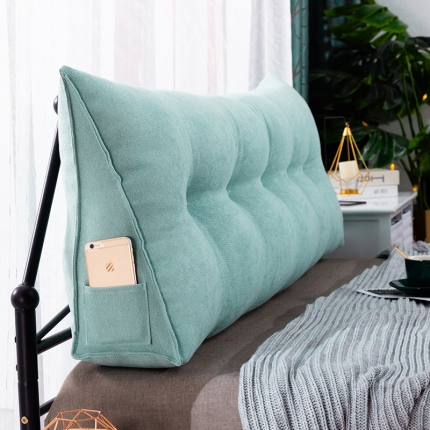 厂家直销2020新款韩国绒三角靠垫大靠背床头靠垫可拆洗榻榻米