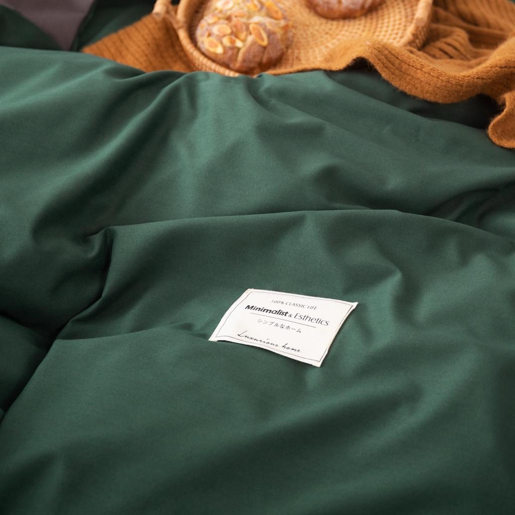 91家纺网 家纺一手货源 找家纺 优宜家 2023新款磨毛双拼四件套 墨绿+灰