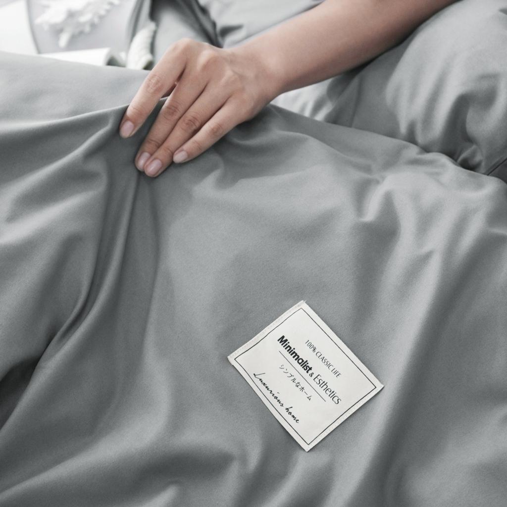 91家纺网 家纺一手货源 找家纺 优宜家 2023新款磨毛双拼四件套 银灰