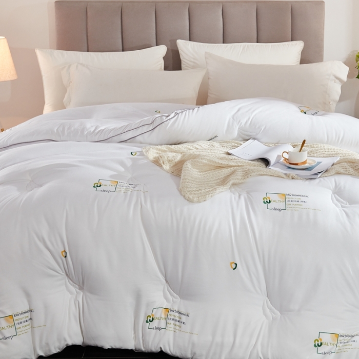 91家纺网 家纺一手货源 找家纺 （总）啊雅家居 2025新款抗菌大豆纤维羽丝绒被冬被