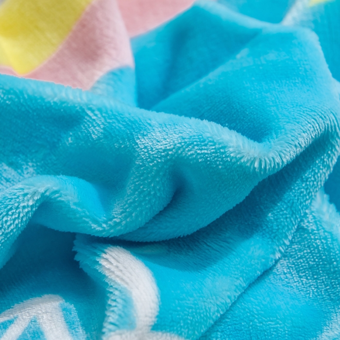 91家纺网 家纺一手货源 找家纺 茗婷家纺 2025款羊羔绒双层加厚保暖儿童毛毯云毯供外贸跨境亚马逊TRMU 彩虹马