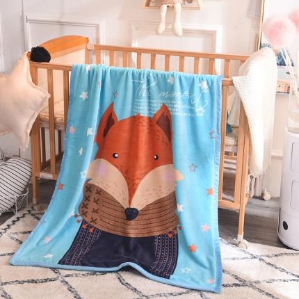 91家纺网 家纺一手货源 找家纺 茗婷家纺 2025新款双层定位童毯 围巾狐狸