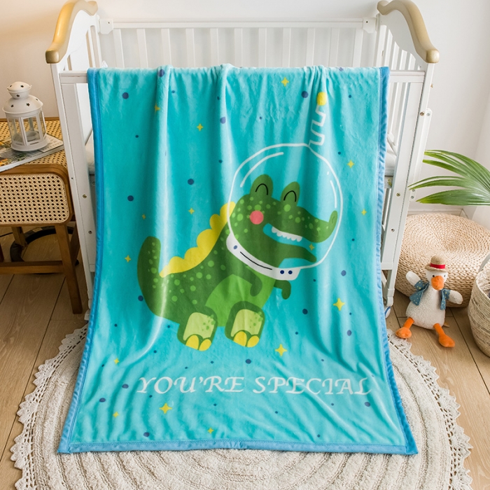 91家纺网 家纺一手货源 找家纺 茗婷家纺 2025新款双层定位童毯 鳄鱼