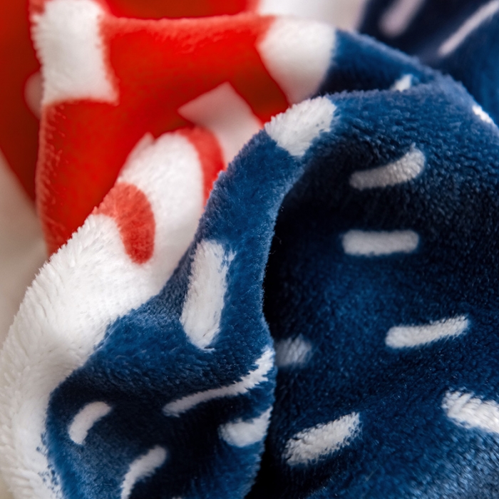 91家纺网 家纺一手货源 找家纺 茗婷家纺 2025新款双层定位童毯 企鹅豆沙