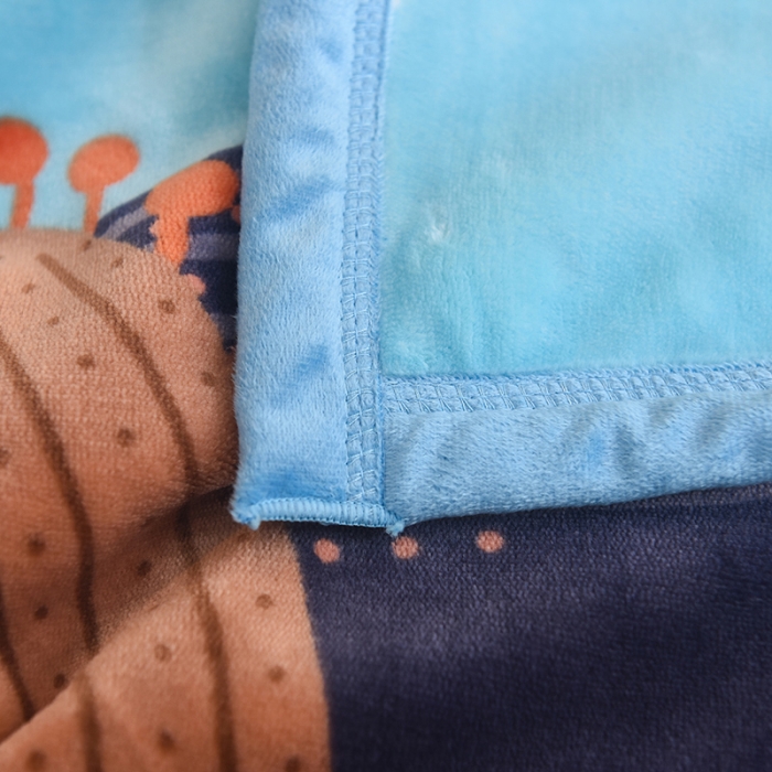 91家纺网 家纺一手货源 找家纺 茗婷家纺 2025新款双层定位童毯 围巾狐狸