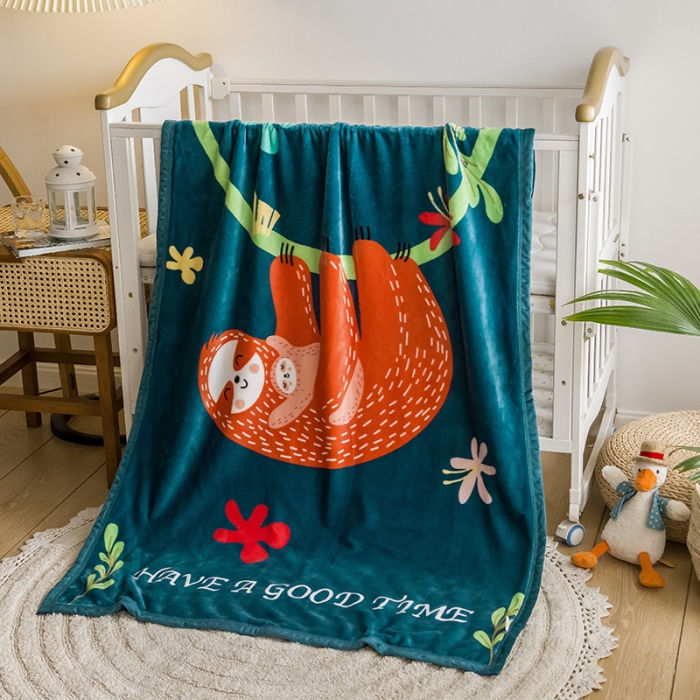 91家纺网 家纺一手货源 找家纺 茗婷家纺 2025新款双层定位童毯 熊宝贝