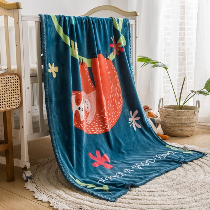 91家纺网 家纺一手货源 找家纺 茗婷家纺 2025新款双层定位童毯 熊宝贝