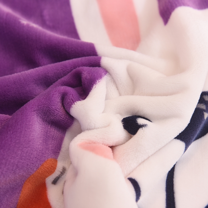 91家纺网 家纺一手货源 找家纺 茗婷家纺 2025新款双层定位童毯 长耳白兔