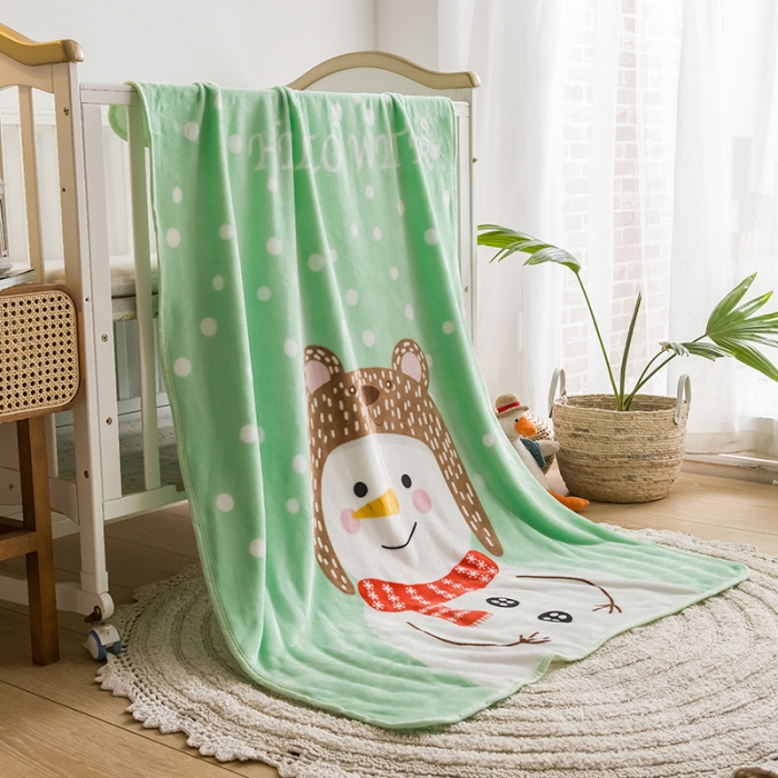 91家纺网 家纺一手货源 找家纺 茗婷家纺 2025新款单层定位童毯 波点比特