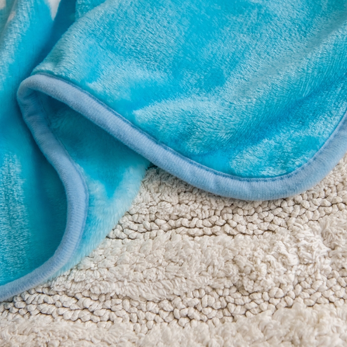 91家纺网 家纺一手货源 找家纺 茗婷家纺 2025新款单层定位童毯 彩虹马