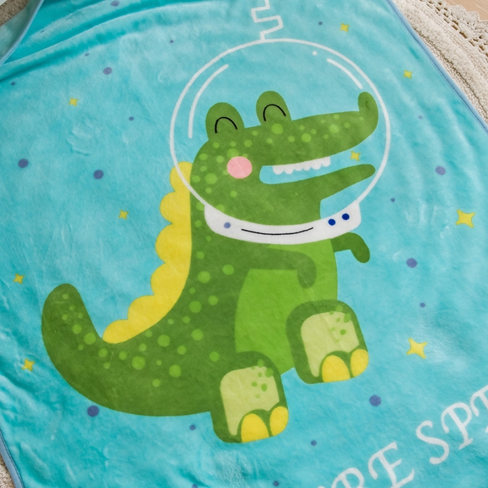 91家纺网 家纺一手货源 找家纺 茗婷家纺 2025新款单层定位童毯 鳄鱼