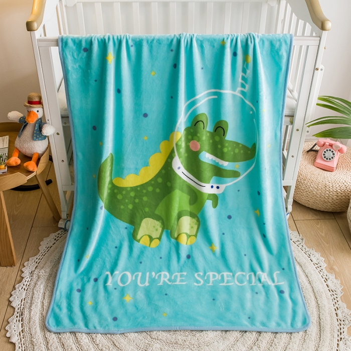 91家纺网 家纺一手货源 找家纺 茗婷家纺 2025新款单层定位童毯 鳄鱼