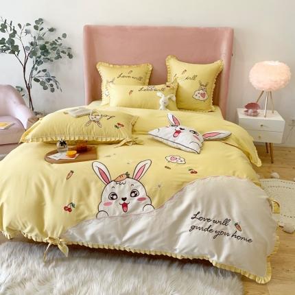 91家纺网 家纺一手货源 找家纺 （总）馨蕊家居 2021新款60s双股埃及长绒棉四件套