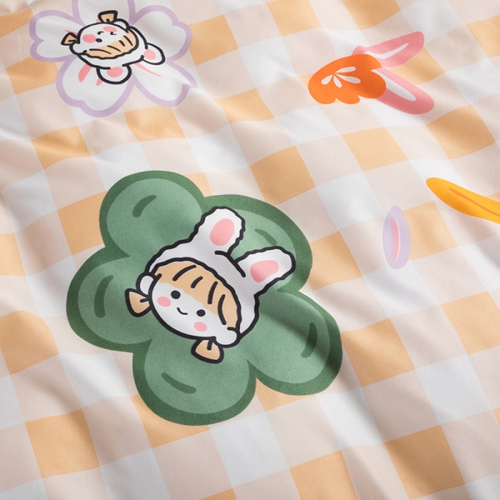 91家纺网 家纺一手货源 找家纺 米粒 2021新款芦荟棉套件 元气少女