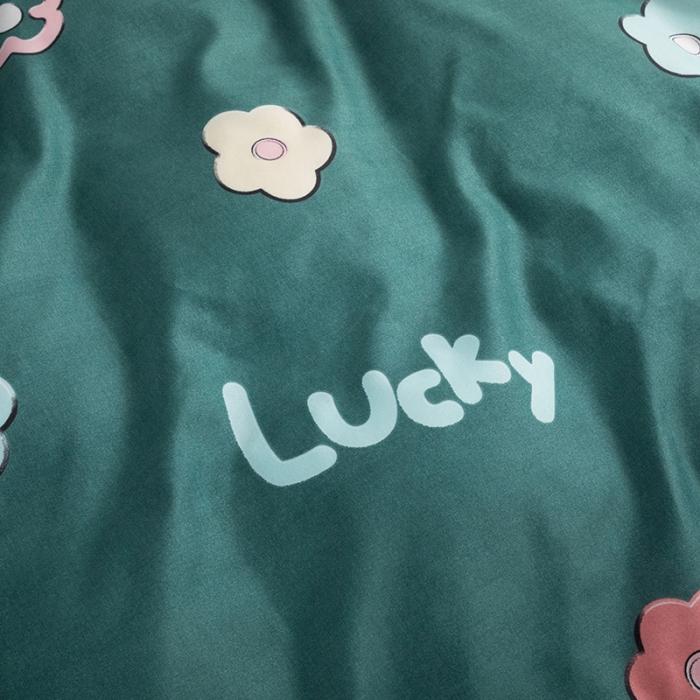 91家纺网 家纺一手货源 找家纺 米粒 2021新款芦荟棉套件 幸运花