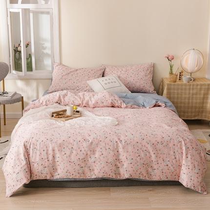 91家纺网 家纺一手货源 找家纺 珺柔 2020新花型13070全棉四件套 粉小花