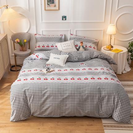 珺柔 2020新花型13070全棉四件套 日式樱桃