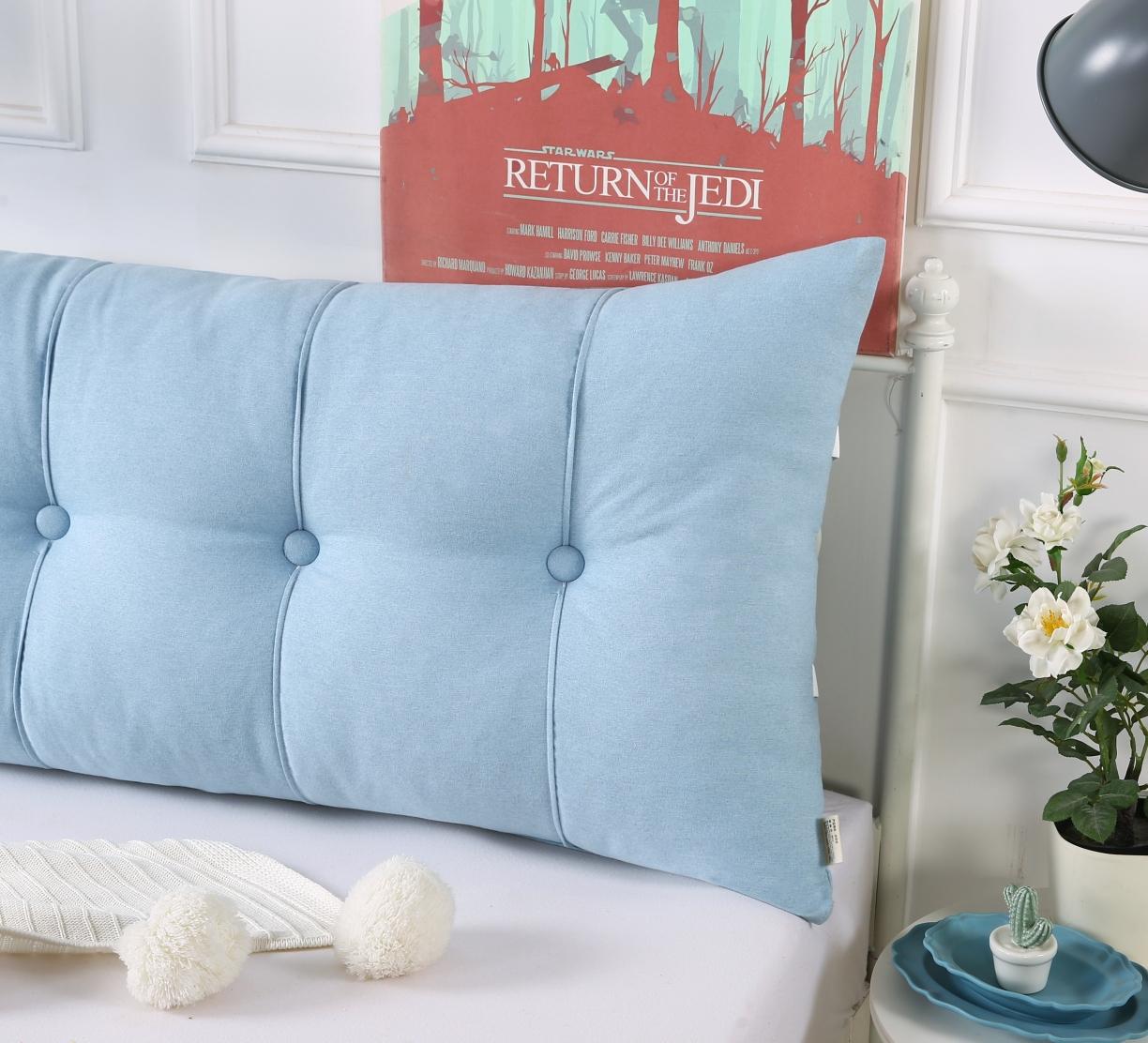 91家纺网 家纺一手货源 找家纺 厂家直销2020新款供货直角床头靠垫亚麻靠背床上靠枕大靠背