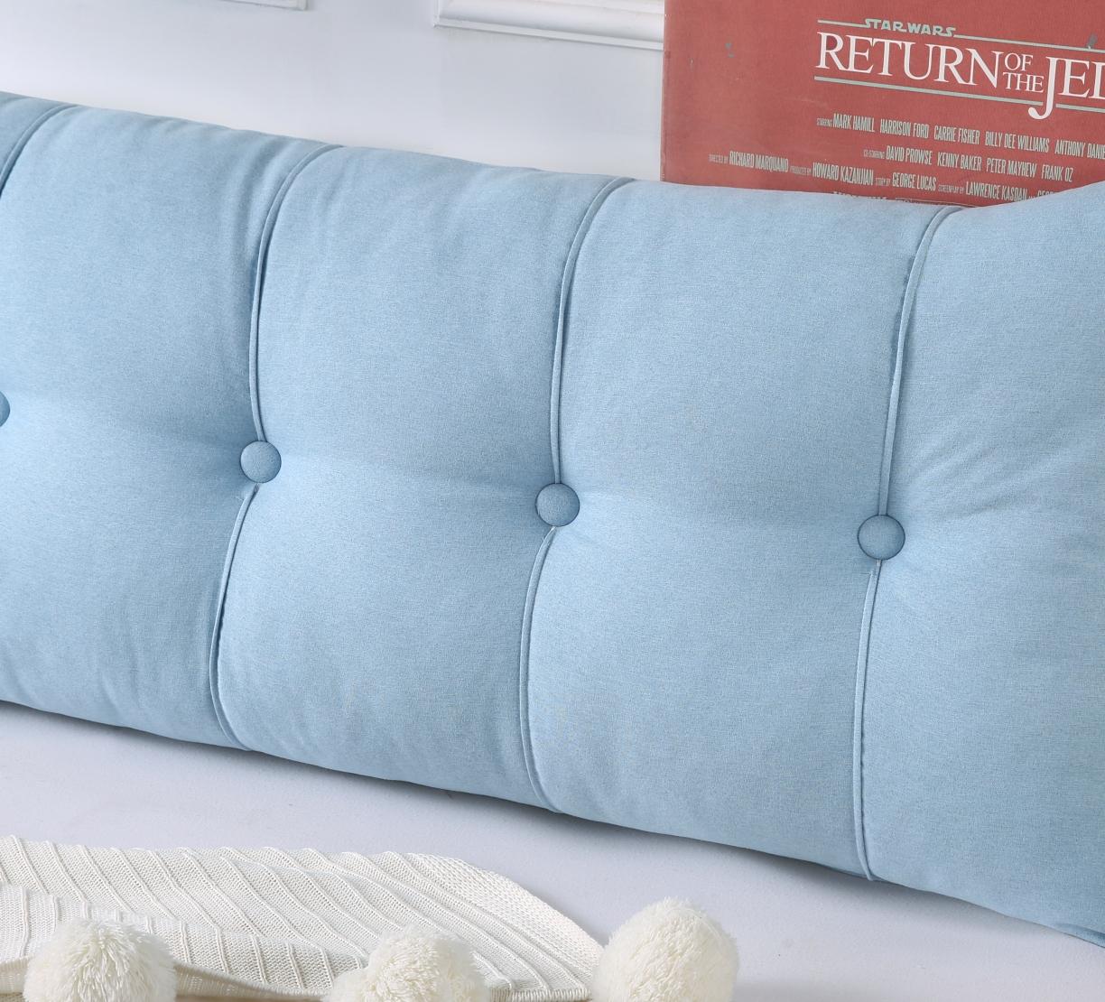 91家纺网 家纺一手货源 找家纺 厂家直销2020新款供货直角床头靠垫亚麻靠背床上靠枕大靠背