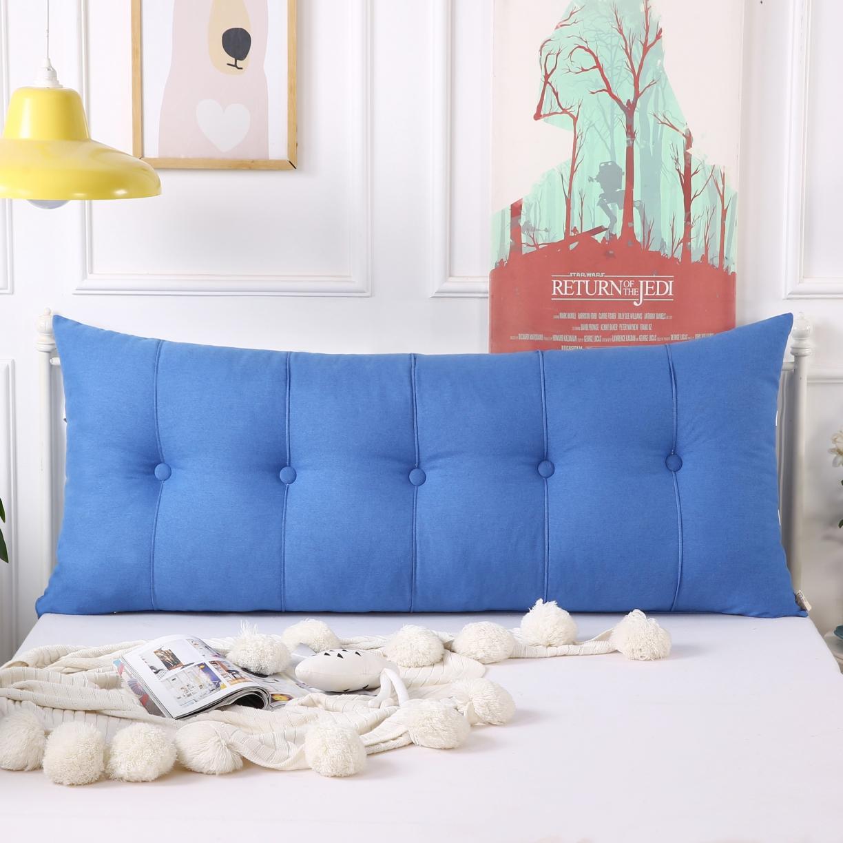 91家纺网 家纺一手货源 找家纺 厂家直销2020新款供货直角床头靠垫亚麻靠背床上靠枕大靠背