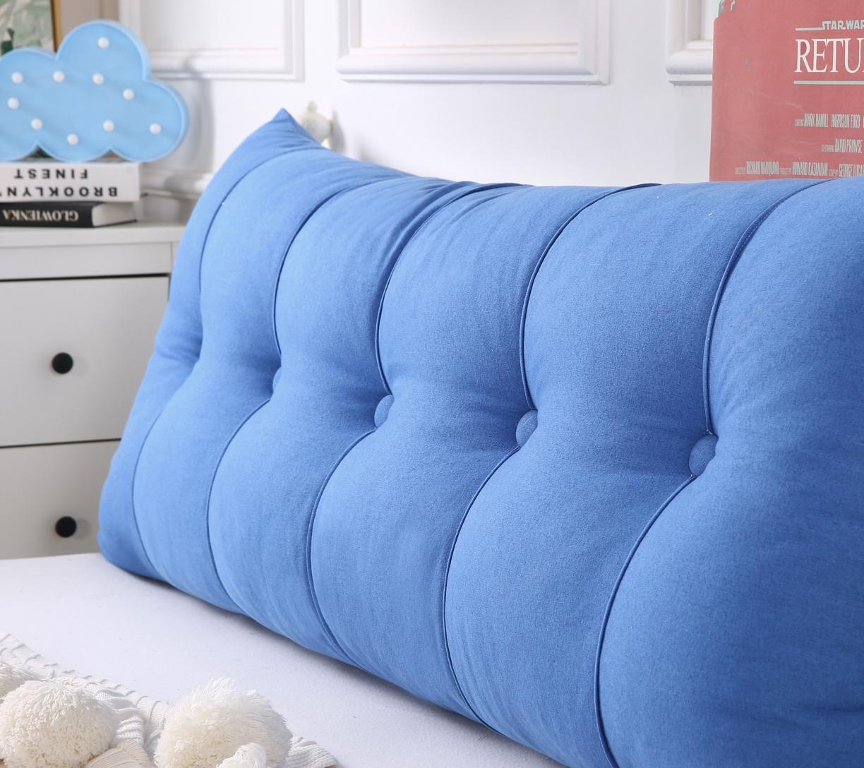 91家纺网 家纺一手货源 找家纺 厂家直销2020新款供货直角床头靠垫亚麻靠背床上靠枕大靠背