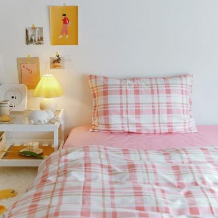 梦家居 2020新款全棉复古格系列四件套 复古粉格