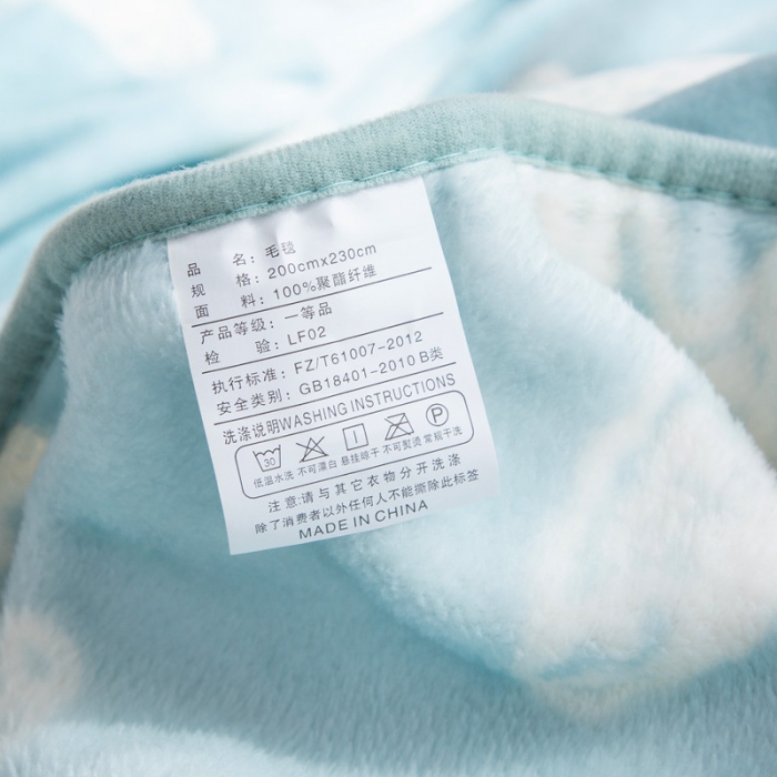 91家纺网 家纺一手货源 找家纺 来菲2025新款印花法兰绒法莱绒毛毯加厚多功能保暖盖毯子海星