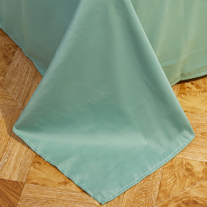 91家纺网 家纺一手货源 找家纺 曼谷 新款轻奢刺绣四件套菲洛斯系列 菲洛斯-山葵绿