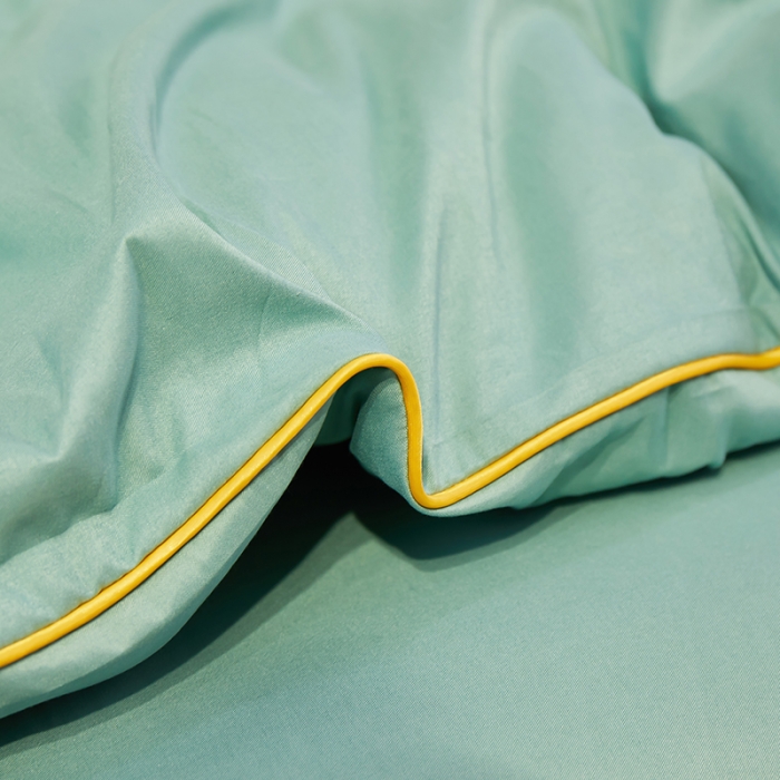 91家纺网 家纺一手货源 找家纺 曼谷 新款轻奢刺绣四件套菲洛斯系列 菲洛斯-山葵绿