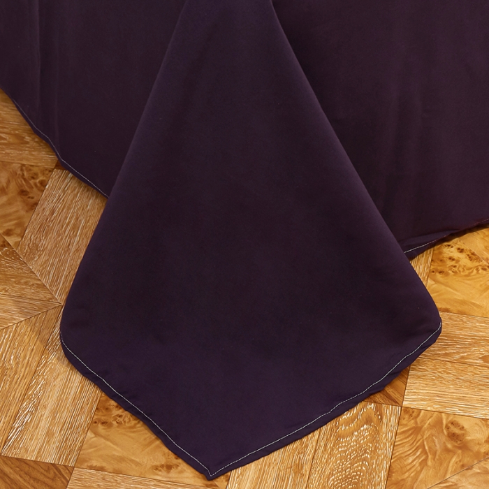 91家纺网 家纺一手货源 找家纺 曼谷 新款轻奢刺绣四件套菲洛斯系列 菲洛斯-深紫