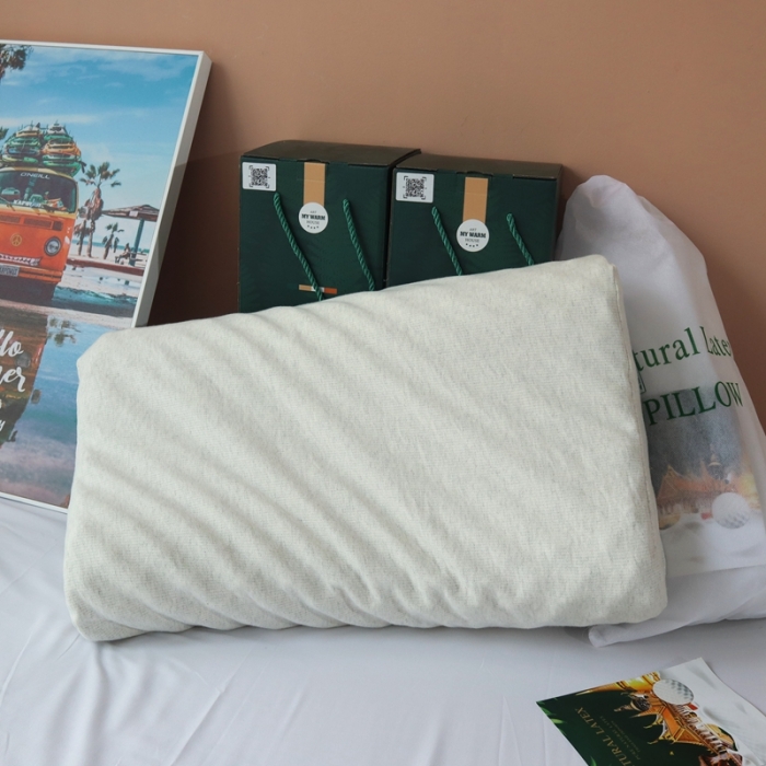 91家纺网 家纺一手货源 找家纺 伟邦枕芯 2020新款泰国进口带钢印彩棉狼牙乳胶枕