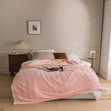 91家纺网 家纺一手货源 找家纺 （总）坦客毯业 2025新款纯色兔兔绒毛毯沙发盖毯午睡毯子