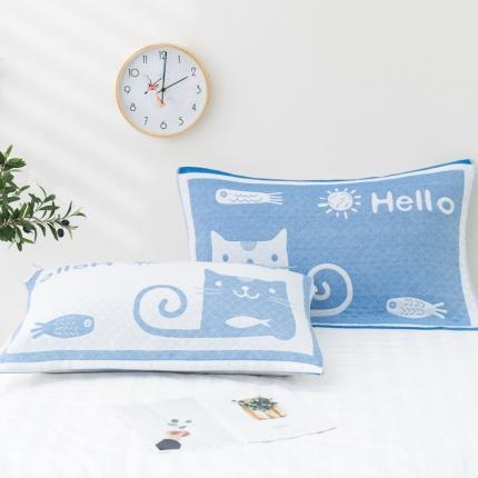 91家纺网 家纺一手货源 找家纺 （总）朴尔2020特惠混纺棉质三层纱布独版AB面枕巾