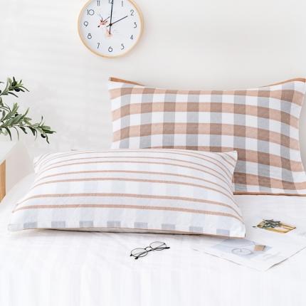 91家纺网 家纺一手货源 找家纺 （总）朴尔2020特惠混纺棉质三层纱布独版AB面枕巾