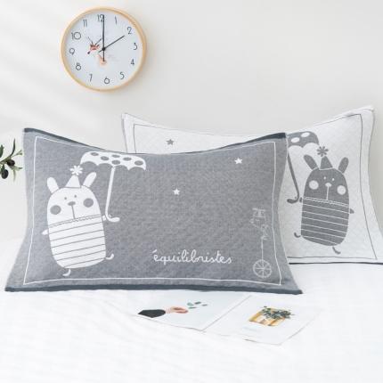 91家纺网 家纺一手货源 找家纺 （总）朴尔2020特惠混纺棉质三层纱布独版AB面枕巾