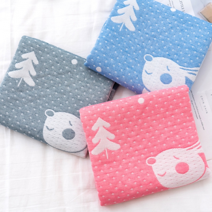 91家纺网 家纺一手货源 找家纺 （总）朴尔2020特惠混纺棉质三层纱布独版AB面枕巾