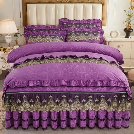 91家纺网 家纺一手货源 找家纺 （总）网红馆  2025新款天鹅绒盛世佳人床裙四件套