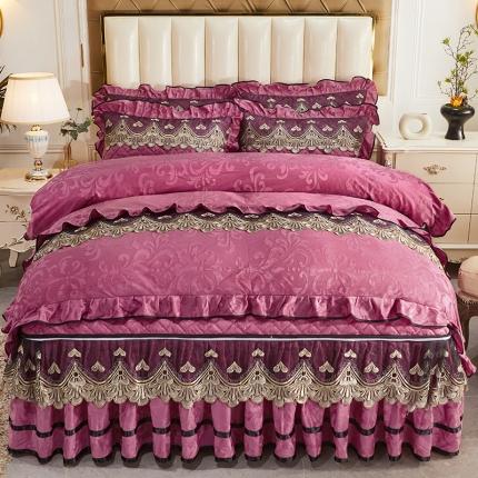 91家纺网 家纺一手货源 找家纺 （总）网红馆  2025新款天鹅绒盛世佳人床裙四件套