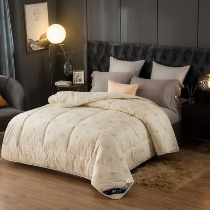 91家纺网 家纺一手货源 找家纺 （总）莱宁被业 2021新款全棉贵族羊毛被冬被