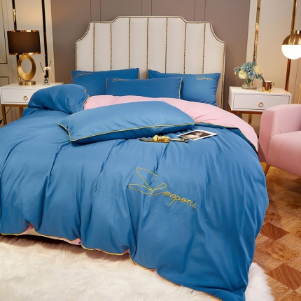 91家纺网 家纺一手货源 找家纺 （总）曼谷 新款轻奢刺绣四件套菲洛斯系列