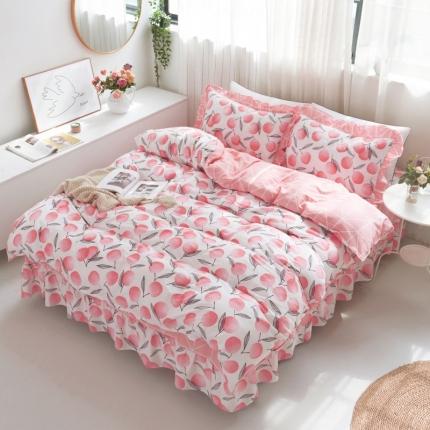 91家纺网 家纺一手货源 找家纺 （总）爱妮玖玖 2025新款夏风系列夹棉床裙四件套