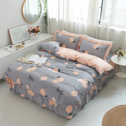 91家纺网 家纺一手货源 找家纺 （总）爱妮玖玖 2025新款夏风系列夹棉床裙四件套