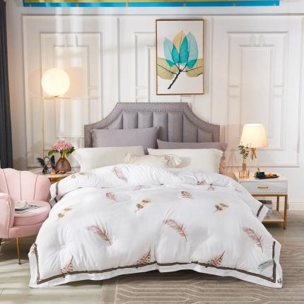 91家纺网 家纺一手货源 找家纺 （总）啊雅家居 2025新款全棉贡缎印花羽丝绒被