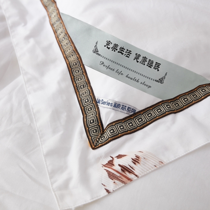 91家纺网 家纺一手货源 找家纺 啊雅家居 2025新款全棉贡缎印花羽丝绒被 羽毛