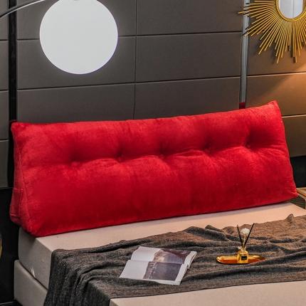 91家纺网 家纺一手货源 找家纺 （总）一兰冰雪绒长毛绒三角靠垫双人床头靠垫榻榻米大靠枕靠背